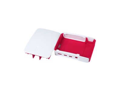 Gabinete ABS vermelho e branco para Raspberry Pi 4B - Imagem 4