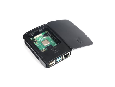 Carca&ccedil;a ABS preta para Raspberry Pi 4B - Imagem 3