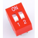 Interruptor tipo dial plano 2 pinos 2,54 mm - Thumb - 1