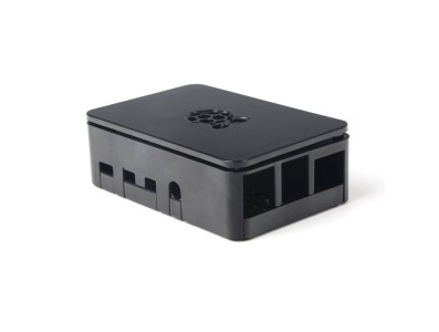 Gabinete em pl&aacute;stico ABS preto com logo para Raspberry Pi 4B - Imagem 3