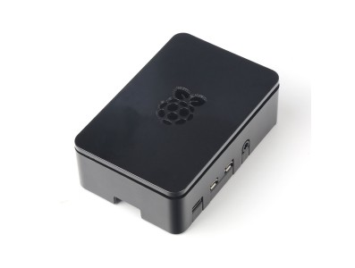 Gabinete em pl&aacute;stico ABS preto com logo para Raspberry Pi 4B - Imagem 6