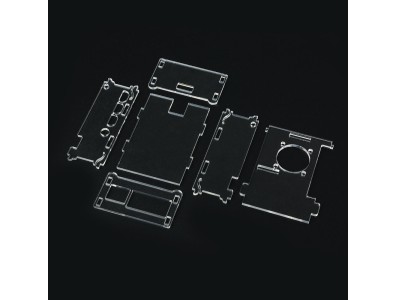 Gabinete acr&iacute;lico transparente para Raspberry Pi 4B com suporte para ventoinhas modelo 3007/3010 - Imagem 4
