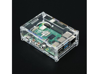 Gabinete acr&iacute;lico transparente para Raspberry Pi 4B com suporte para ventoinhas modelo 3007/3010 - Imagem 5