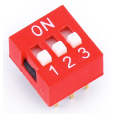 Interruptor dial plano 3 pinos 2,54 mm