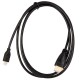 Cabo Micro HDMI para HDMI 1,5 m preto com condutor em a&ccedil;o revestido de cobre para Raspberry Pi 4B/Pi 5 - Thumb - 1