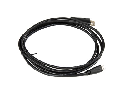 Cabo Micro HDMI para HDMI 1,8 m Preto em A&ccedil;o Revestido de Cobre para Raspberry Pi 4B - Imagem 2