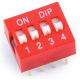 Chave seletora dial plana 4 pinos 2,54 mm - Thumb - 1