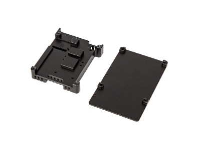 Gabinete em alum&iacute;nio preto com dupla ventoinha para Raspberry Pi 4B - Imagem 5