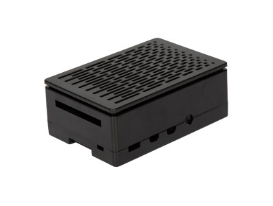 Gabinete ABS preto para Raspberry Pi 4B compat&iacute;vel com instala&ccedil;&atilde;o de ventoinhas 3010/3007 e tela touch 3,5 polegadas - Imagem 2