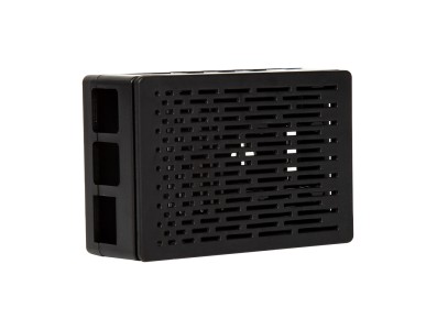 Gabinete ABS preto para Raspberry Pi 4B compat&iacute;vel com instala&ccedil;&atilde;o de ventoinhas 3010/3007 e tela touch 3,5 polegadas - Imagem 3