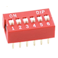 Interruptor Flat Dial 6 pinos 2,54 mm