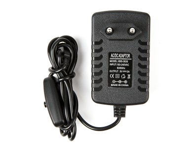 Adaptador carregador USB-C 5V 3A com bot&atilde;o ON/OFF e plugue EU para Raspberry Pi 4B - Imagem 1