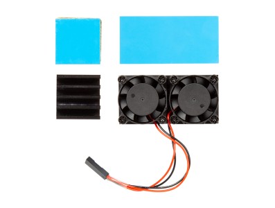 Radiador com duas ventoinhas compat&iacute;vel com Raspberry Pi 3B+ e 4B - Imagem 3