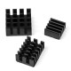 Conjunto de dissipadores 3 em 1 em alum&iacute;nio preto para Raspberry Pi 4B - Thumb - 1
