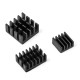 Conjunto de dissipadores 3 em 1 em alum&iacute;nio preto para Raspberry Pi 4B - Thumb - 2