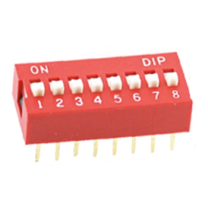 Chave rotativa plana 8 pinos 2,54 mm