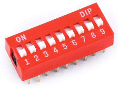 Interruptor tipo dial plano 9 pinos 2,54 mm - Imagem 1