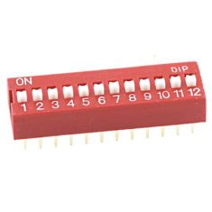 Chave dial plana 12 pinos 2,54 mm
