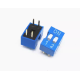 Chave rotativa plana azul 2 pinos 2,54 mm, acess&oacute;rio eletr&ocirc;nico - Thumb - 1