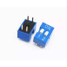 Chave rotativa plana azul 2 pinos 2,54 mm, acess&oacute;rio eletr&ocirc;nico