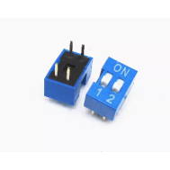 Chave rotativa plana azul 2 pinos 2,54 mm, acess&oacute;rio eletr&ocirc;nico