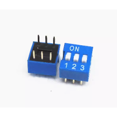Chave rotativa plana azul 3 pinos 2,54 mm
