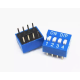 Chave rotativa dial plana azul 4 pinos 2,54 mm - Thumb - 1