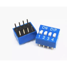 Chave rotativa dial plana azul 4 pinos 2,54 mm