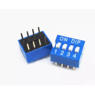 Chave rotativa dial plana azul 4 pinos 2,54 mm
