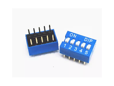 Chave rotativa plana azul 5 pinos 2,54 mm - Imagem 1