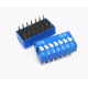 Chave Flat Dial azul 7 pinos 2,54 mm - Thumb - 1
