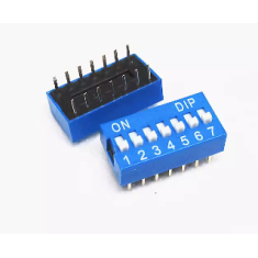 Chave Flat Dial azul 7 pinos 2,54 mm