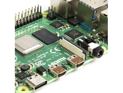 Raspberry Pi 4 Modelo 4B Vers&atilde;o E14, BCM2711 Quad-core Cortex-A72 1,5 GHz, 4 GB de RAM, Wi‑Fi dual-band, Bluetooth e suporte PoE - Imagem 1