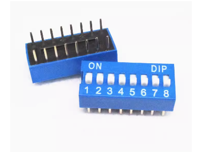 Chave rotativa plana azul 8 pinos 2,54 mm - Imagem 1