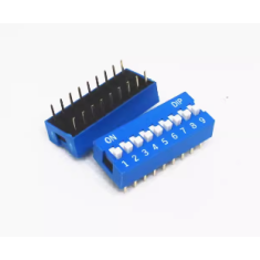 Chave rotativa plana 9 pinos azul 2,54 mm