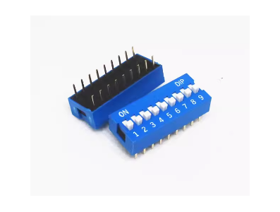 Chave rotativa plana 9 pinos azul 2,54 mm - Imagem 1