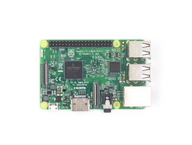 Raspberry Pi 3 Model B 1 GB RAM Quad Core 1,2 GHz CPU 64 bits Wi-Fi e Bluetooth com logo - Imagem 1