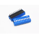 Chave DIP 10 pinos azul flat dial 2,54 mm - Thumb - 1