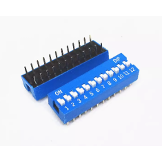 Chave rotativa plana azul 12 pinos 2,54 mm para Arduino