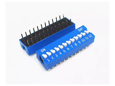 Chave rotativa plana azul 12 pinos 2,54 mm para Arduino - Imagem 1