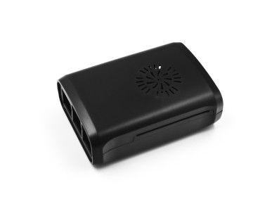 Gabinete preto para Raspberry Pi 3B/3B+ com montagem para ventoinhas e ventila&ccedil;&atilde;o - Imagem 1