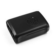 Gabinete preto para Raspberry Pi 3B/3B+ com montagem para ventoinhas e ventila&ccedil;&atilde;o