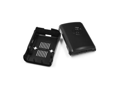 Gabinete preto para Raspberry Pi 3B/3B+ com montagem para ventoinhas e ventila&ccedil;&atilde;o - Imagem 4