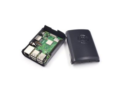 Gabinete preto para Raspberry Pi 3B/3B+ com montagem para ventoinhas e ventila&ccedil;&atilde;o - Imagem 5