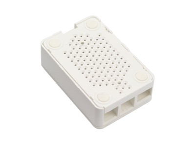 Gabinete em pl&aacute;stico ABS branco com logo para Raspberry Pi 3B/3B+ - Imagem 2