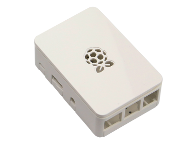 Gabinete em pl&aacute;stico ABS branco com logo para Raspberry Pi 3B/3B+ - Imagem 3