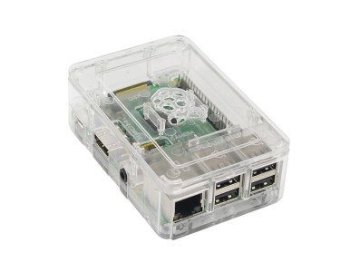 Gabinete em pl&aacute;stico ABS branco com logo para Raspberry Pi 3B/3B+ - Imagem 4