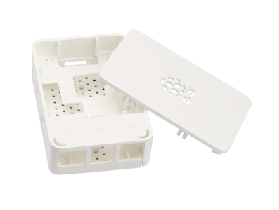 Gabinete em pl&aacute;stico ABS branco com logo para Raspberry Pi 3B/3B+ - Imagem 5