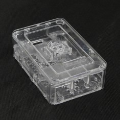 Gabinete em pl&aacute;stico ABS branco com logo para Raspberry Pi 3B/3B+