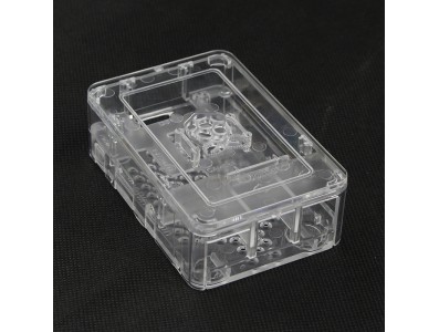 Gabinete em pl&aacute;stico ABS branco com logo para Raspberry Pi 3B/3B+ - Imagem 1